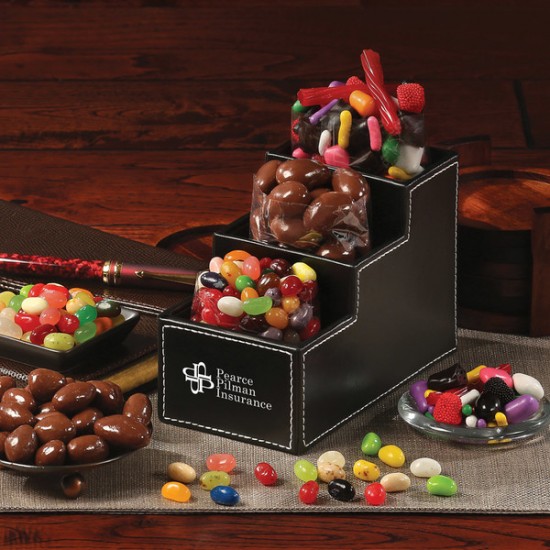 Customize Faux Leather Desk Organizer with Gourmet Treats