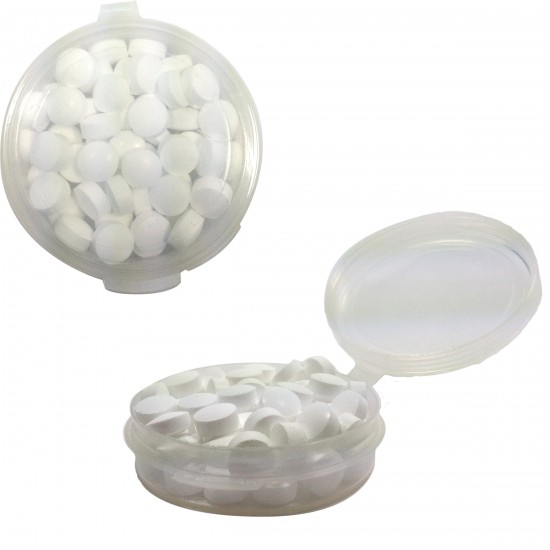 Full Color Hook-N-Go Plastic Pill Case With Mints