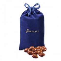 Customize Blue Velour Gift Bag with your logo Customize Blue Velour Gift Bag with your logo