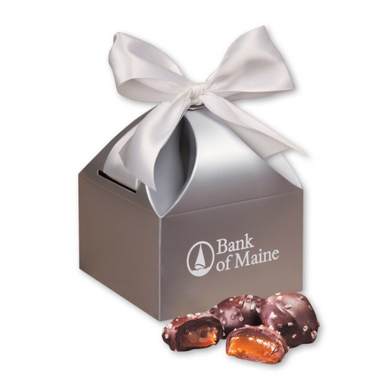 Customize Chocolate Sea Salt Caramels with your logo