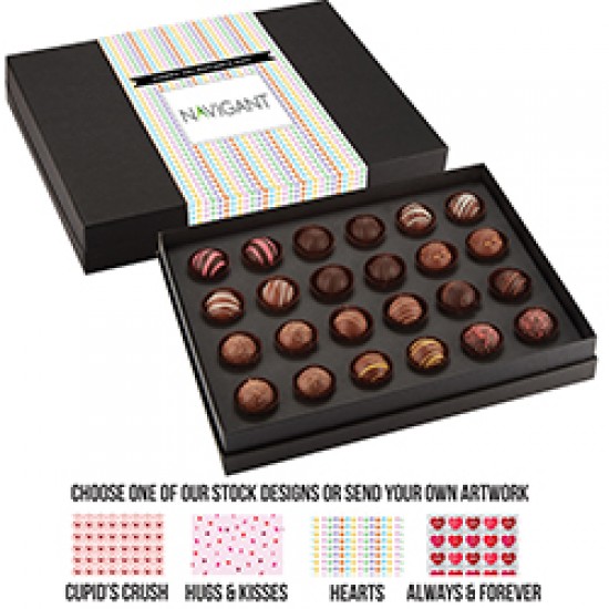 Customize Valentine's 24 Piece Decadent Truffle Box with your logo