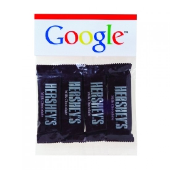 Custom Logo Fun Size Candy Bars in Header Bag (2 Oz.)