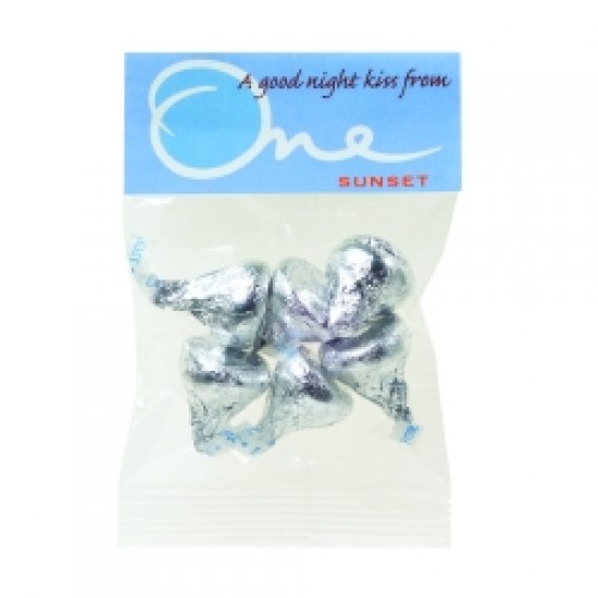 Custom Logo Hershey's® Kisses® in Header Bag (1 Oz.)