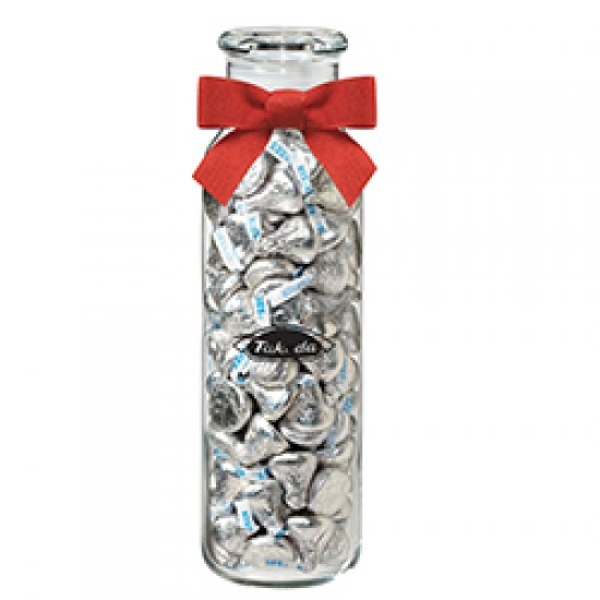 Custom Logo Glass Hydration Jar - Hershey's® Kisses® (24 Oz.)