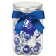 Custom Logo 12 Oz. Glass Mason Jar w/ Custom Hershey's® Kisses®