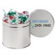 Custom Logo Round Tin (1/2 Quart) - Hershey Holiday Kisses