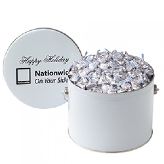 Custom Logo  Hershey's Kisses in Half Gallon Tin