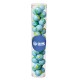 Custom Logo Large Tubes with Clear Cap - Chocolate Earth Balls Custom Logo Large Tubes with Clear Cap - Chocolate Earth Balls