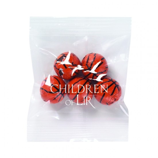 Custom Logo Promo Snax - Chocolate Sport Balls (1 Oz.)