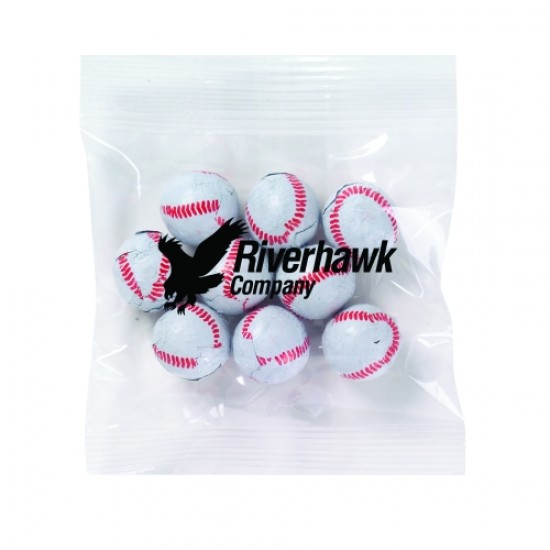 Custom Logo Promo Snax - Chocolate Sport Balls (2 Oz.)