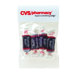 Customize Tootsie Rolls® in Header Bag (1 Oz.)  with your logo Customize Tootsie Rolls® in Header Bag (1 Oz.)  with your logo