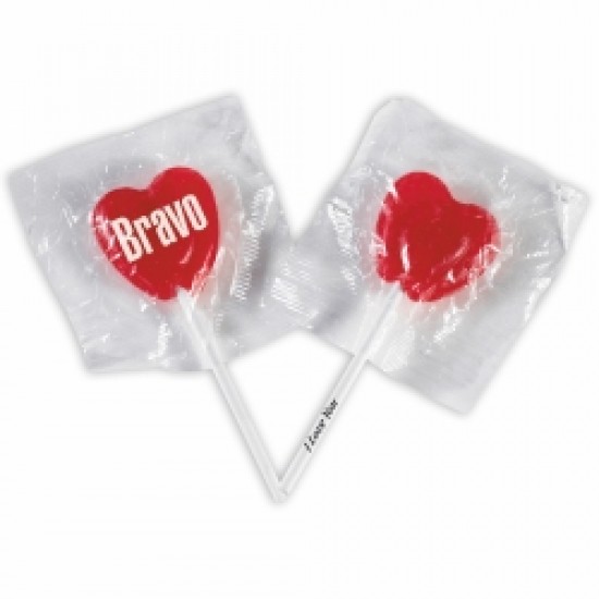 Customize Heart Lollipop with your logo