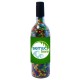 Custom Logo Candy Filled Glass Wine Bottle With Signature Peppermints